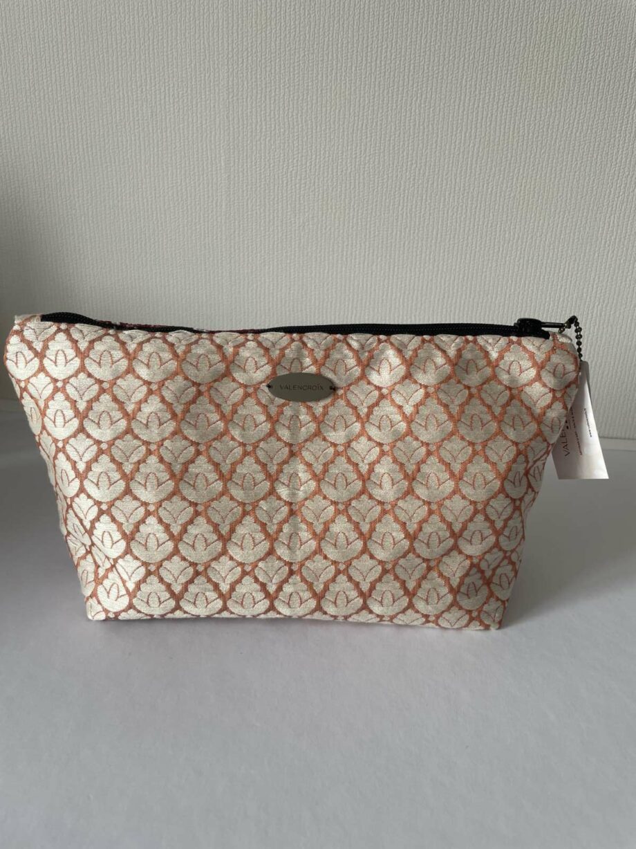 Pochette en dentelle Calais-Caudry rose/écru - Valencroix