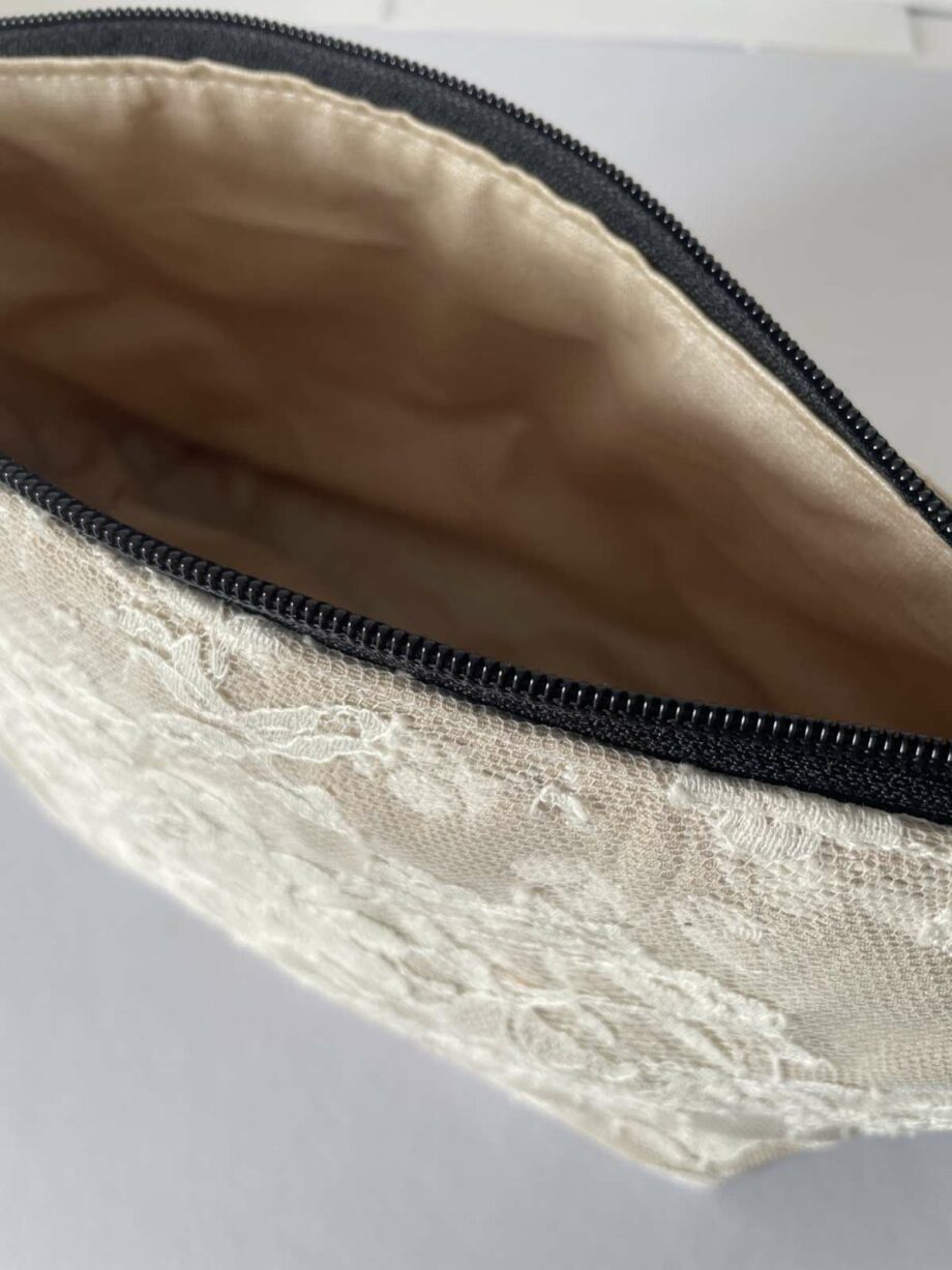 Pochette en dentelle Calais-Caudry beige/écru - Valencroix